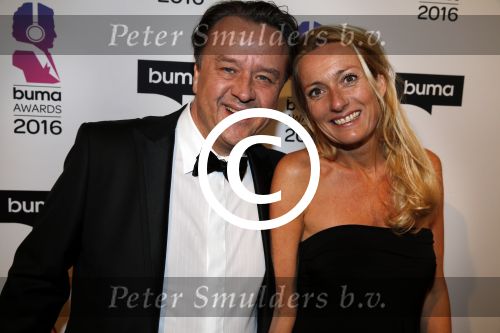 Hilversum 15 februari 2016
Buma awards in studio 21 op het mediapark. Jeroen v KOoten met vrouw