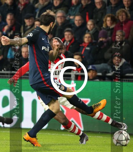 Eindhoven, 24 Februari 2016
1/8 Finale PSV-Atletico Madrid, eindstand 0-0
Jetro Willems Juanfran