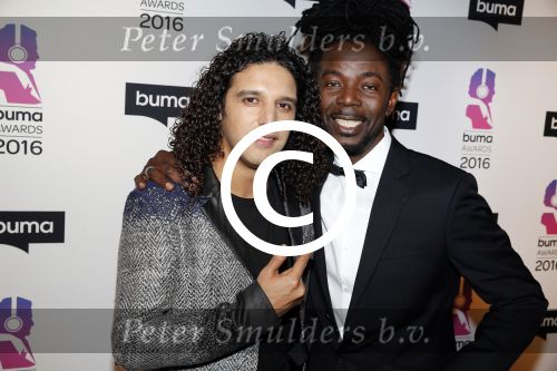 Hilversum 15 februari 2016
Buma awards in studio 21 op het mediapark. Kenny B met Ali B