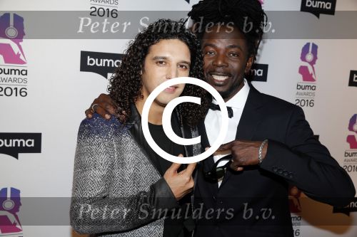 Hilversum 15 februari 2016
Buma awards in studio 21 op het mediapark. Kenny B met Ali B
