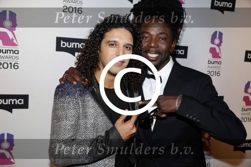 Hilversum 15 februari 2016
Buma awards in studio 21 op het mediapark. Kenny B met Ali B