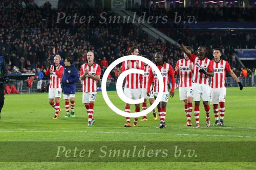 Eindhoven, 24 Februari 2016
1/8 Finale PSV-Atletico Madrid, eindstand 0-0
PSV Blij Marco v Ginkel Davy Propper Hector Moreno Nicolas Isimat-Mirin Jetro Willems