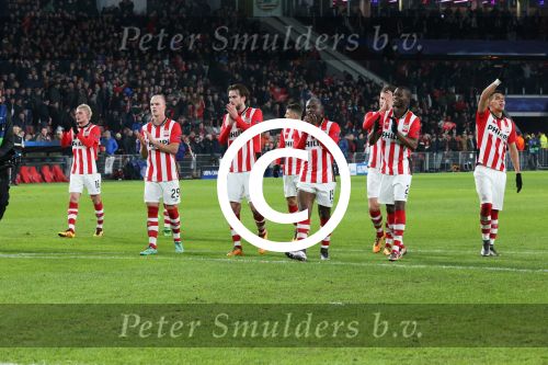 Eindhoven, 24 Februari 2016
1/8 Finale PSV-Atletico Madrid, eindstand 0-0
PSV Blij Marco v Ginkel Davy Propper Hector Moreno Nicolas Isimat-Mirin Jetro Willems