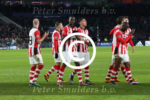 Eindhoven, 24 Februari 2016
1/8 Finale PSV-Atletico Madrid, eindstand 0-0
PSV Blij Marco v Ginkel Davy Propper Hector Moreno Nicolas Isimat-Mirin Jetro Willems