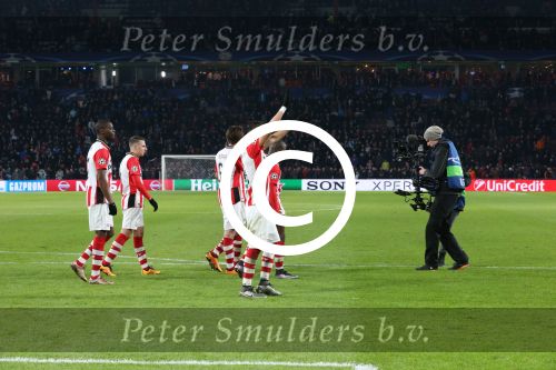 Eindhoven, 24 Februari 2016
1/8 Finale PSV-Atletico Madrid, eindstand 0-0
PSV Blij Marco v Ginkel Davy Propper Hector Moreno Nicolas Isimat-Mirin Jetro Willems