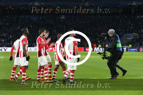 Eindhoven, 24 Februari 2016
1/8 Finale PSV-Atletico Madrid, eindstand 0-0
PSV Blij Marco v Ginkel Davy Propper Hector Moreno Nicolas Isimat-Mirin Jetro Willems