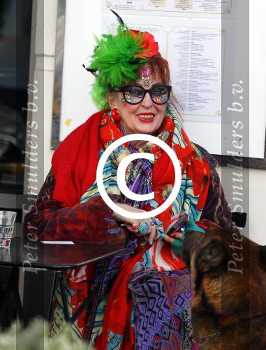 Amsterdam 16 februari 2016 
Petra Heyboer met hond  de pc hooftstraat