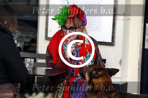 Amsterdam 16 februari 2016 
Petra Heyboer met hond  de pc hooftstraat