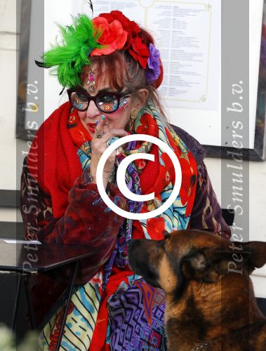 Amsterdam 16 februari 2016 
Petra Heyboer met hond  de pc hooftstraat
