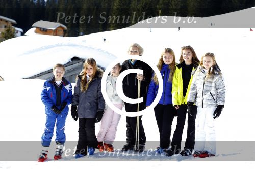 Lech, 22 Februari 2016
Wintersport koninklijk Huis met
Prinses Beatrix met kleinkinderen Prinses Amalia Prinses Alexia Prinses Ariane 
Prinses Ariane Prinses Eloise Prins Claus-Casimir  Prinses Leonore