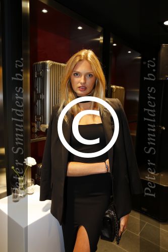 Amsterdam 23 februari 2016 
Opening Rimowa winkel op de pc hooftstraat door Romee Strijd.