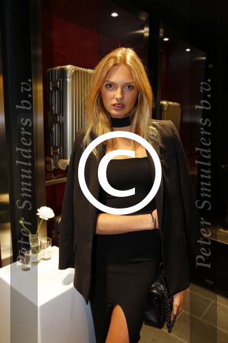 Amsterdam 23 februari 2016 
Opening Rimowa winkel op de pc hooftstraat door Romee Strijd.