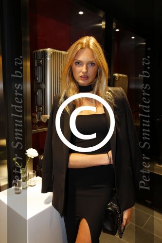 Amsterdam 23 februari 2016 
Opening Rimowa winkel op de pc hooftstraat door Romee Strijd.