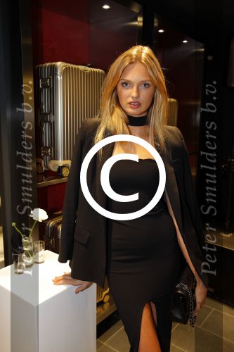 Amsterdam 23 februari 2016 
Opening Rimowa winkel op de pc hooftstraat door Romee Strijd.
