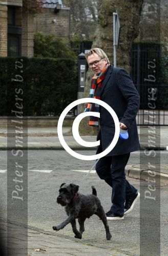 Amsterdam 13 februari 2016  
Tom Egbers laat hond uit