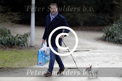 Amsterdam 3 februari 2017 
Albert Verlinde wandelend met zijn hond in het vondelpark nadat hij boodschappen heeft gedaan.
