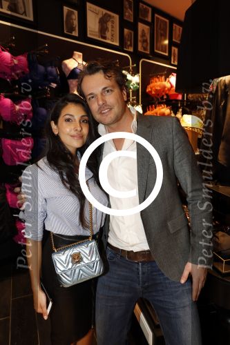 Amsterdam 14 februari 2017 
Opening nieuwe Hunkemoller winkel op kalverstraat met oa Anna Nooshin die haar eigen lijn heeft. Anna met Gijs v Engelen