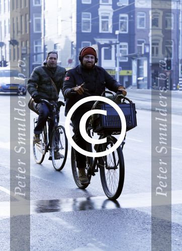Amsterdam 13 februari 2017 
Arne Toonen op de fiets in Amsterdam