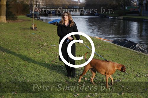 Amsterdam 2 februari 2017
Claudia Schoemacher wandelend met haar hond