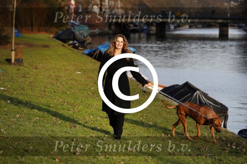 Amsterdam 2 februari 2017
Claudia Schoemacher wandelend met haar hond