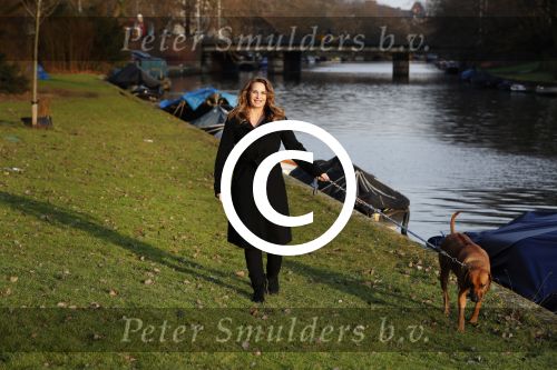 Amsterdam 2 februari 2017
Claudia Schoemacher wandelend met haar hond