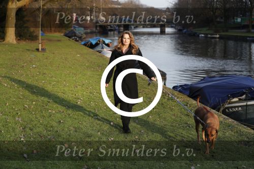 Amsterdam 2 februari 2017
Claudia Schoemacher wandelend met haar hond