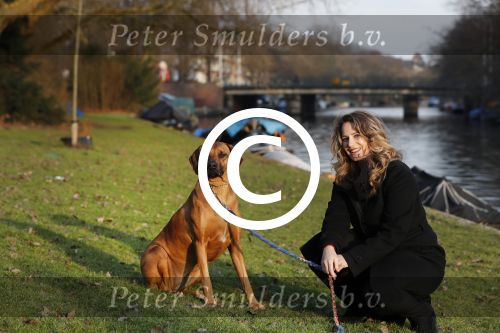 Amsterdam 2 februari 2017
Claudia Schoemacher wandelend met haar hond