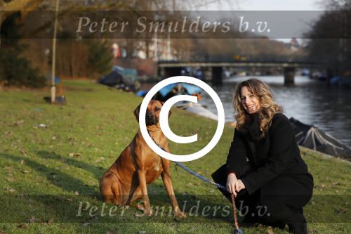 Amsterdam 2 februari 2017
Claudia Schoemacher wandelend met haar hond