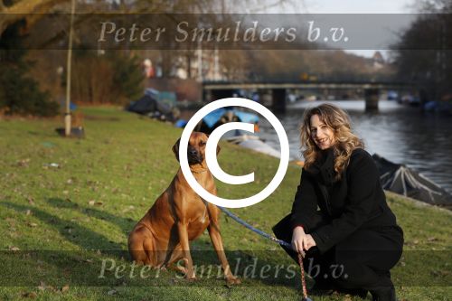 Amsterdam 2 februari 2017
Claudia Schoemacher wandelend met haar hond