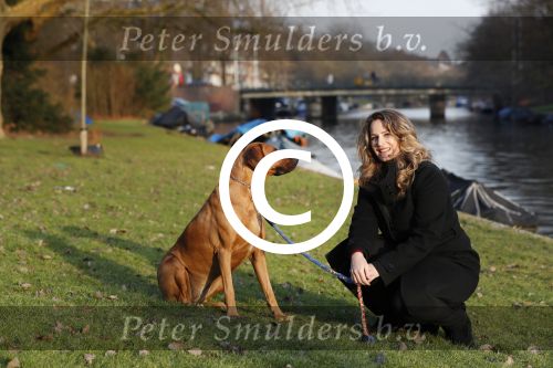 Amsterdam 2 februari 2017
Claudia Schoemacher wandelend met haar hond
