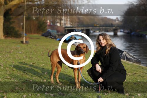 Amsterdam 2 februari 2017
Claudia Schoemacher wandelend met haar hond