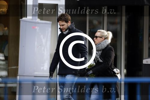 Amsterdam 12 februari 2017
Eva Jinek met haar vriend Dexter v d Voorn in amsterdam zuid.