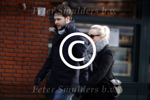 Amsterdam 12 februari 2017
Eva Jinek met haar vriend Dexter v d Voorn in amsterdam zuid.