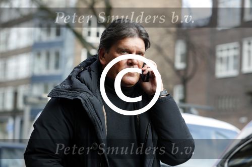 Amsterdam 3 februari 2017 
Frank masmeijer bellend op straat