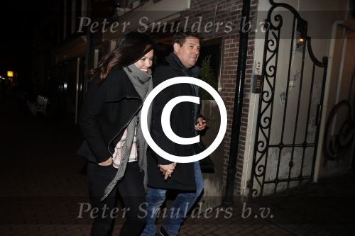 Amsterdam 12 februari 2017 
Martijn Krabbe en zijn vriendin Noi Pakon gaan samen hapje eten in restaurant Sal Amsterdam