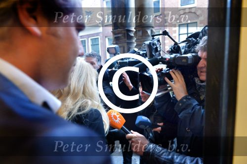Haarlem, 27 Februari 2017 Proces Patricia Paay tegen haar buurman Maarten Oostvogel en bijgestaan door haar advocaat Mr. Johan Langelaar
