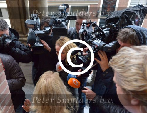 Haarlem, 27 Februari 2017 Proces Patricia Paay tegen haar buurman Maarten Oostvogel en bijgestaan door haar advocaat Mr. Johan Langelaar