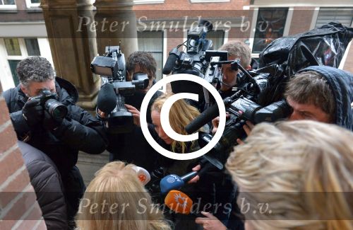 Haarlem, 27 Februari 2017 Proces Patricia Paay tegen haar buurman Maarten Oostvogel en bijgestaan door haar advocaat Mr. Johan Langelaar