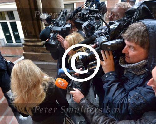 Haarlem, 27 Februari 2017 Proces Patricia Paay tegen haar buurman Maarten Oostvogel en bijgestaan door haar advocaat Mr. Johan Langelaar