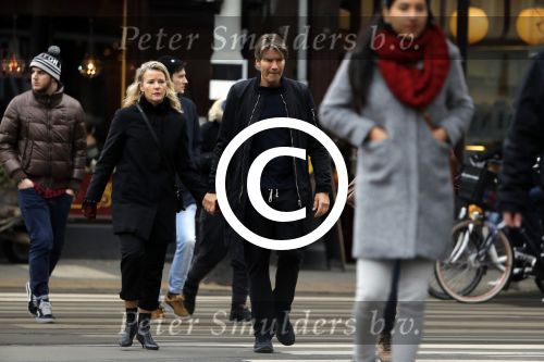 Amsterdam 4 februari 2017
Piet Boon met zijn partner Charlotte Zuijderwijk in amsterdam zuid.