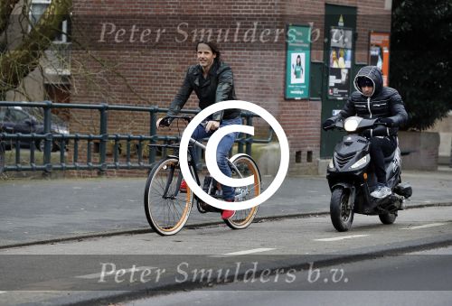 Amsterdam 7 februari 2017 
Ralph Moorman (voedingsspecialist ) op zijn electrische fiets