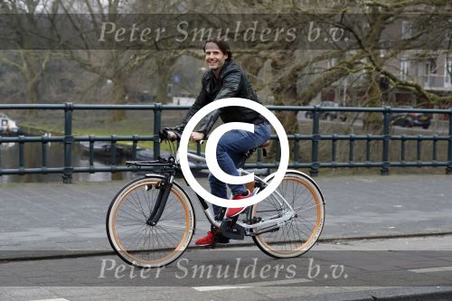 Amsterdam 7 februari 2017 
Ralph Moorman (voedingsspecialist ) op zijn electrische fiets