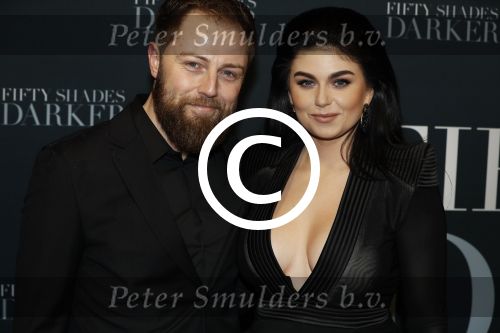 Amsterdam 7 februari 2017
Premiere fifty shades darker in Tuschinski. Roxeannne Hazes met haar nieuwe vriend Erik Zwennes