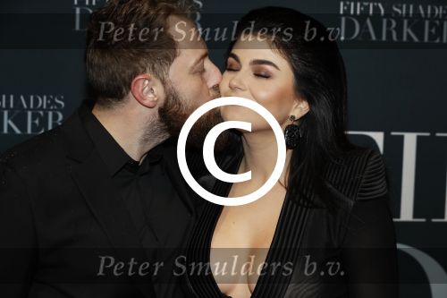 Amsterdam 7 februari 2017
Premiere fifty shades darker in Tuschinski. Roxeannne Hazes met haar nieuwe vriend Erik Zwennes