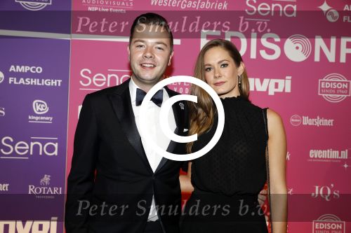 Amsterdam 13 februari 2017  
Uitreiking edisons in de westergasfabriek. Sam Feldt met vriendin