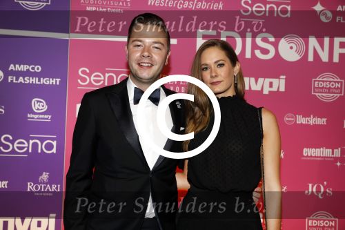 Amsterdam 13 februari 2017  
Uitreiking edisons in de westergasfabriek. Sam Feldt met vriendin