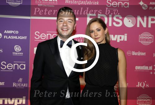 Amsterdam 13 februari 2017  
Uitreiking edisons in de westergasfabriek. Sam Feldt met vriendin