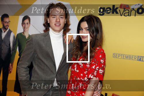 Amsterdam 12 februari 2018
Premiere Gek van Oranje in Tuschinski. Abbey Hoes met vriend