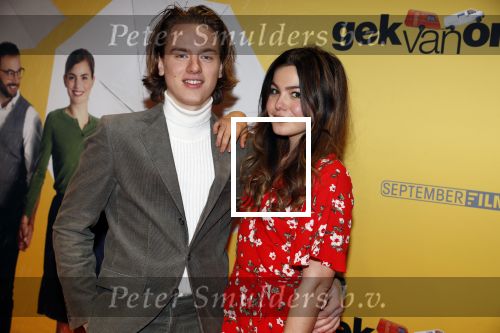Amsterdam 12 februari 2018
Premiere Gek van Oranje in Tuschinski. Abbey Hoes met vriend