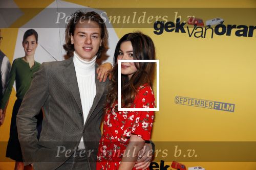 Amsterdam 12 februari 2018
Premiere Gek van Oranje in Tuschinski. Abbey Hoes met vriend